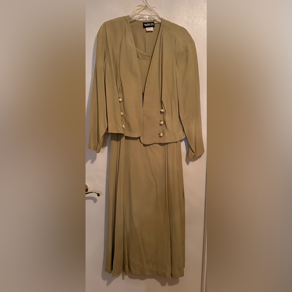 Nice olive green dress with jacket